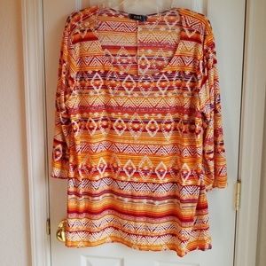 NWT FURY ORANGE, RED, YELLOW PULLOVER